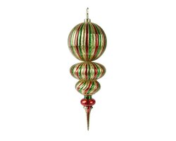Ornament polystyreen d15h43cm rood