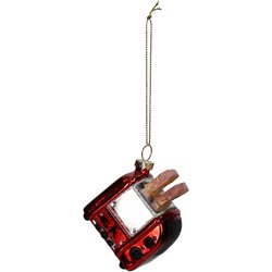 HD Collection Ornament Toaster Glass Red 5.7cm - afbeelding 2