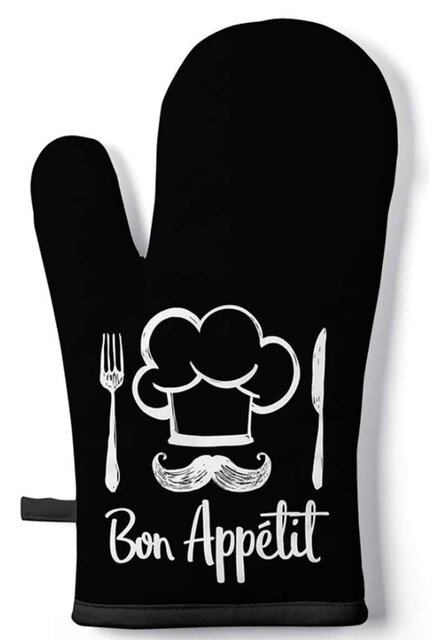 Oven mitt Chef black
