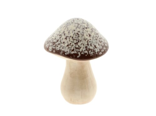 Paddestoel dolo d10h14cm d.bruin