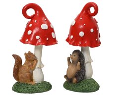 Decoris Paddenstoel polyresin 2ass
