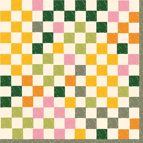 Paper+design Servet 24x24cm citrus grid 20st