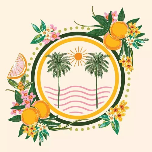 Paper+design Servet 33x33cm citrus grid 20st