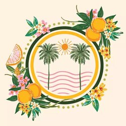 Paper+design Servet 33x33cm citrus grid 20st