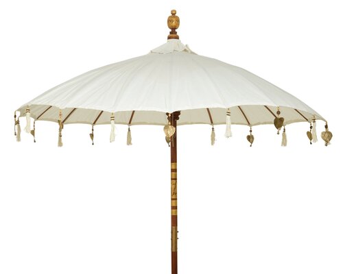 Parasol katoen d200h230cm off-white