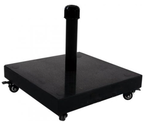Parasolvoet 4 wielen 50kg graniet zwart
