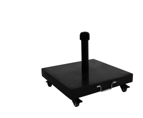 Parasolvoet  4 wielen 60kg graniet zwart