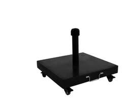 Parasolvoet  4 wielen 60kg graniet zwart