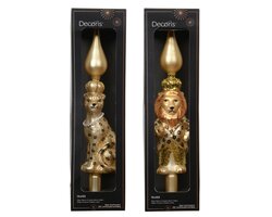 Decoris Piek glas with glitter 2ass