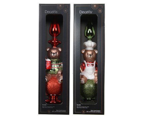 Decoris Piek glas treetopper glass 2ass