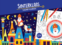 Placemat colouring book Sinterklaas12 sheets.