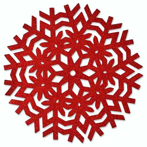 Placemat ice d38cm rood