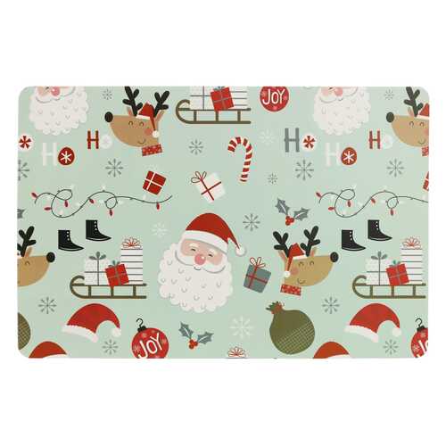 Placemat present 43.5x28.5cm groen