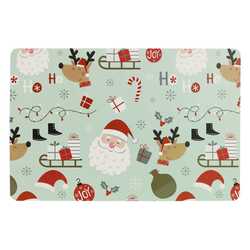 Placemat present 43.5x28.5cm groen