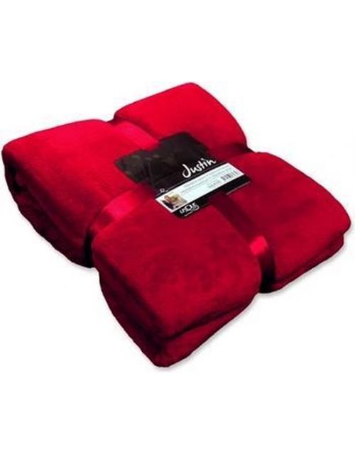 Plaid justin l200b150cm rood