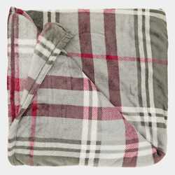 Plaid victor 200x150cm grijs/rood