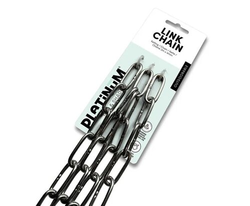 Platinum ketting schalm 4mm-lang 200 cm - RVS - afbeelding 1