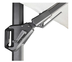 Platinum Zweefparasol Challenger T²  3x3 Antraciet/Wit - afbeelding 5