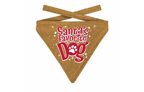 Plenty gifts Bandana xmas fav. dog gl. gold l