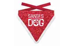 Plenty gifts Bandana xmas favorite dog paw red s
