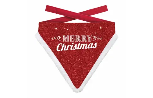 Plenty gifts Bandana xmas merry cms gl.dog red l