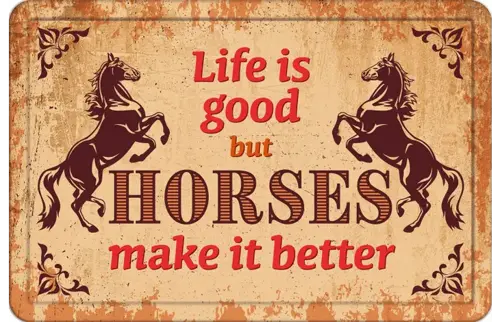 Plenty gifts Bord blik a4 horses make better (h)
