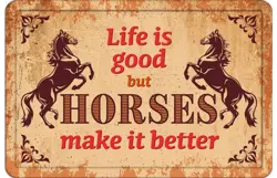 Plenty gifts Bord blik a4 horses make better (h)