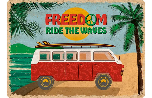 Plenty gifts Bord blik freedom ride the wav (h)
