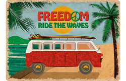 Plenty gifts Bord blik freedom ride the wav (h)