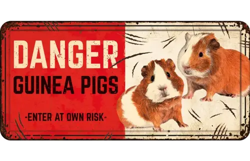 Plenty gifts Bord blik hl danger guinea pigs