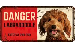 Plenty gifts Bord blik hl danger labradoodle