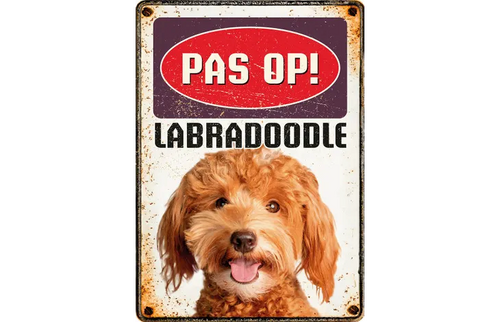 Plenty gifts Bord blik labradoodle (v)