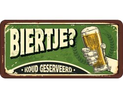 Plenty gifts Bord blik lg biertje