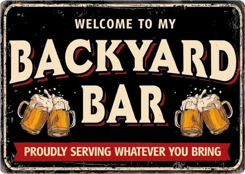 Plenty Gifts Bordje metaal backyard bar