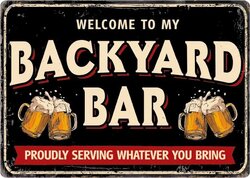 Plenty Gifts Bordje metaal backyard bar