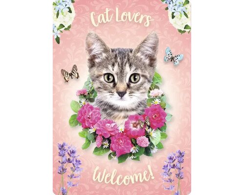 Plenty gifts Bordje metaal cat lovers welcome