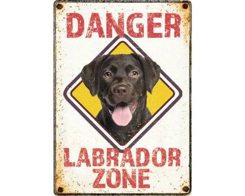 Plenty gifts Bordje metaal danger labrador zone