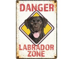 Plenty gifts Bordje metaal danger labrador zone