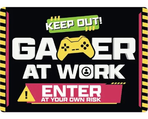 Plenty Gifts Bordje metaal keep out gamer work