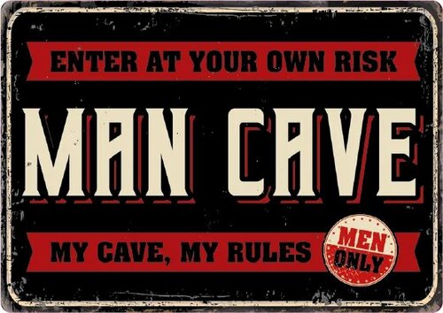 Plenty Gifts Bordje metaal man cave