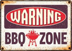 Plenty Gifts Bordje metaal warning bbq zone