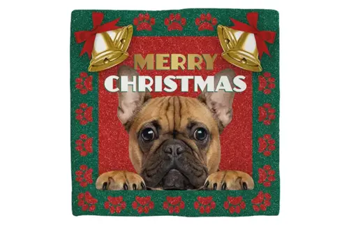 Plenty gifts Deco tegel xmas french bulldog