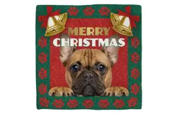 Plenty gifts Deco tegel xmas french bulldog