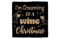 Plenty gifts Deco tegel xmas i'm dream wine xmas