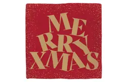 Plenty gifts Deco tegel xmas merry xmas red