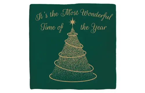 Plenty gifts Deco tegel xmas most wful time green