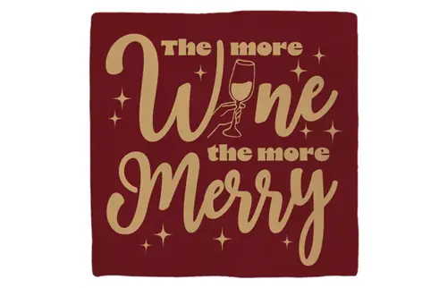 Plenty gifts Deco tegel xmas  the more wine