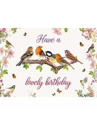 Plenty gifts Kaart a5 birthday garden birds