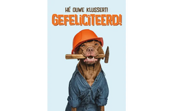 Plenty gifts Kaart a5 klussert gefeliciteerd