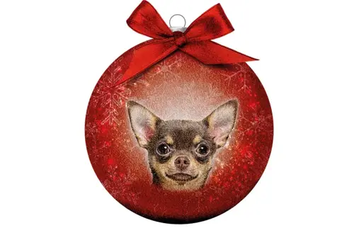 Plenty gifts Kerstbal xmas frosted chihuahua